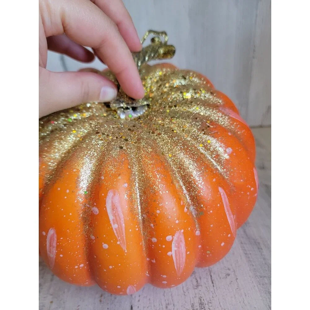 Halloween pumpkin figure trinket box set home decor glitter uniqueStyrofoam pump